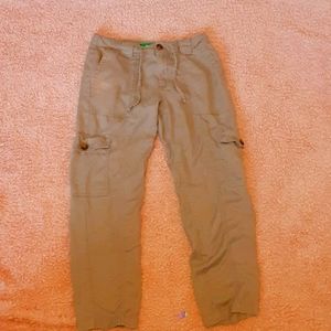 Long tan cargo style pants
